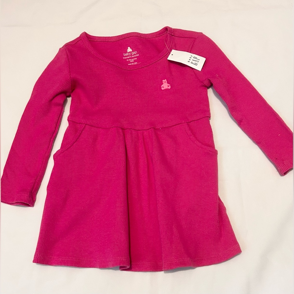 Baby Gap Girl’s Dress Size 18-24 Mos NEW Rise Pink 100% Cotton